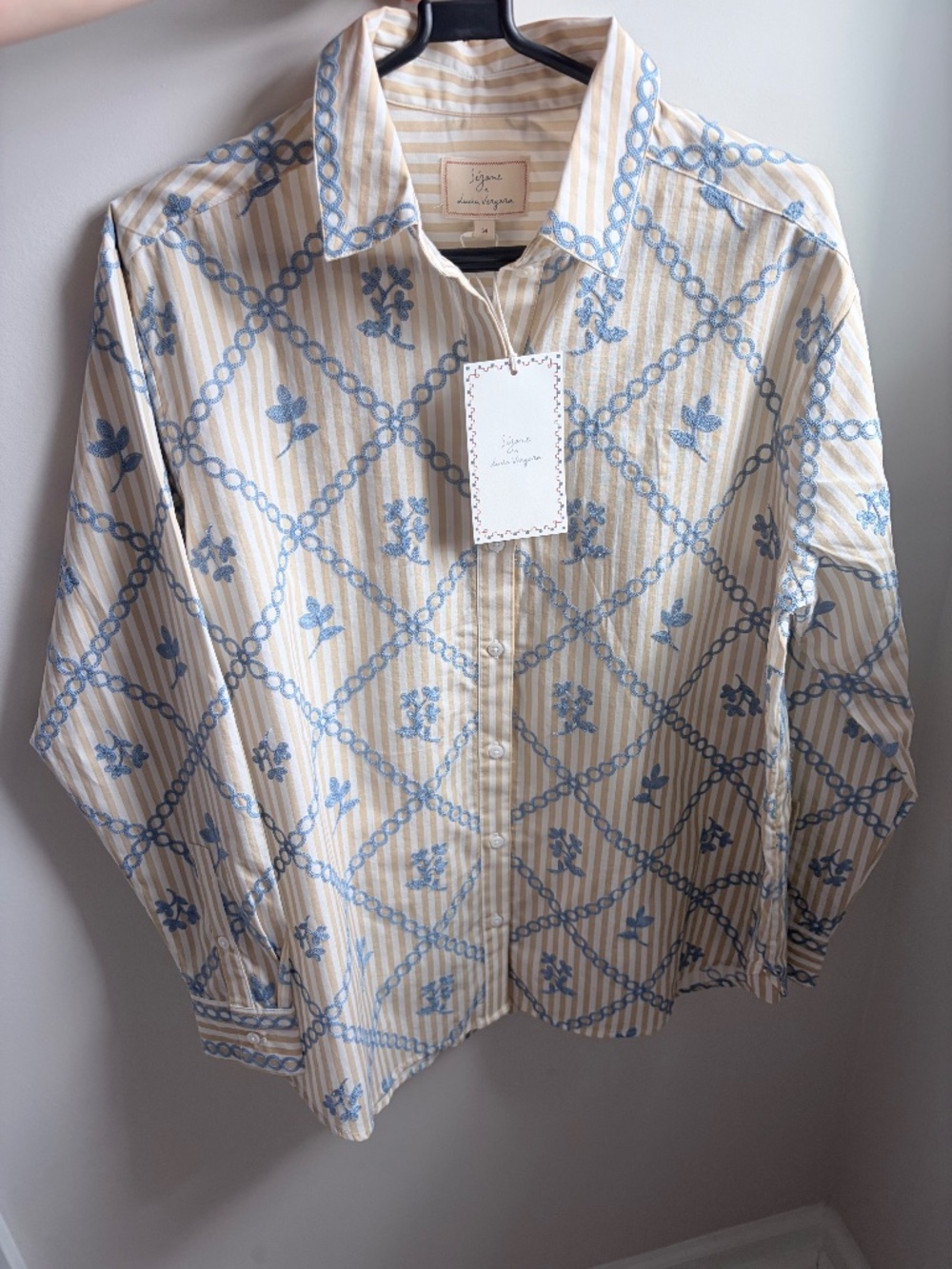 Sezane Maxy Shirt - Sézane X Lucia Vergara - Size 2
